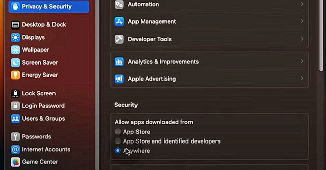 Mac Security Settings